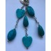 Sleutelhanger tassenhanger turquoise 2